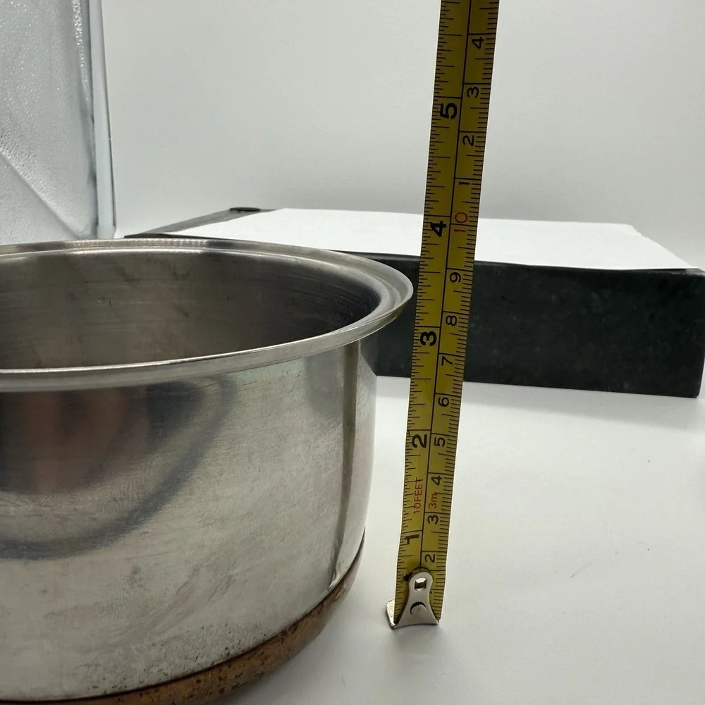 Vintage Norris Ware Stainless Steel Copper Bottom 1 Qt. Saucepan & Lid